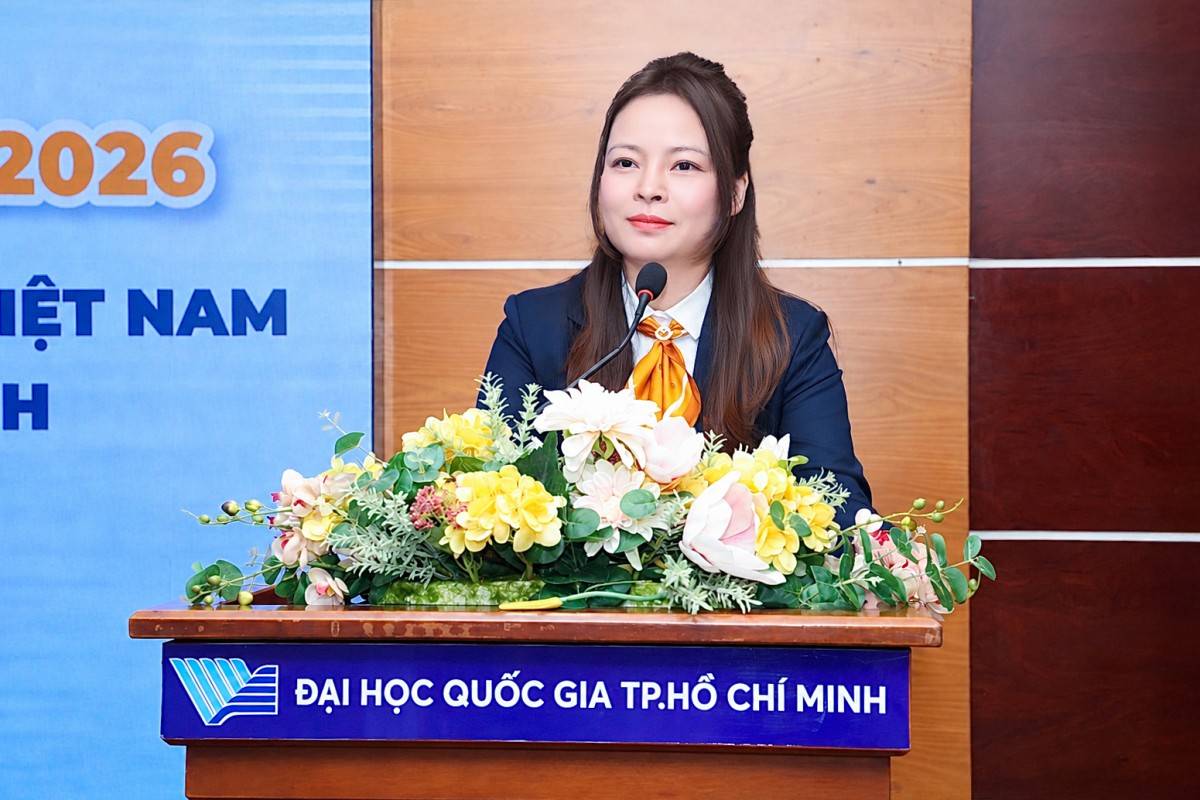 Bà Vũ Nam Hương – Phó Tổng Giám đốc LPBank phát biểu tại sự kiện