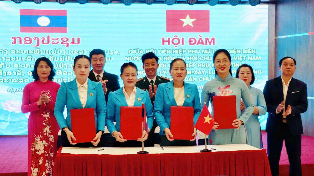 Điện Biên tăng cường hợp tác phụ nữ với 3 tỉnh Bắc Lào