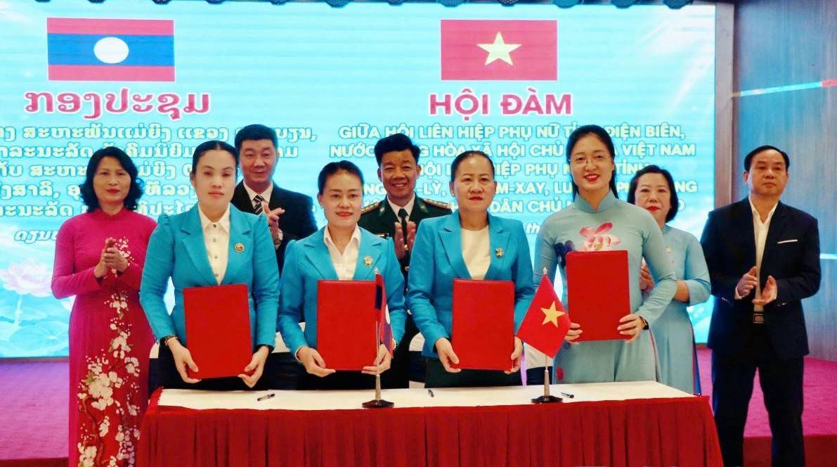 Điện Biên tăng cường hợp tác phụ nữ với 3 tỉnh Bắc Lào