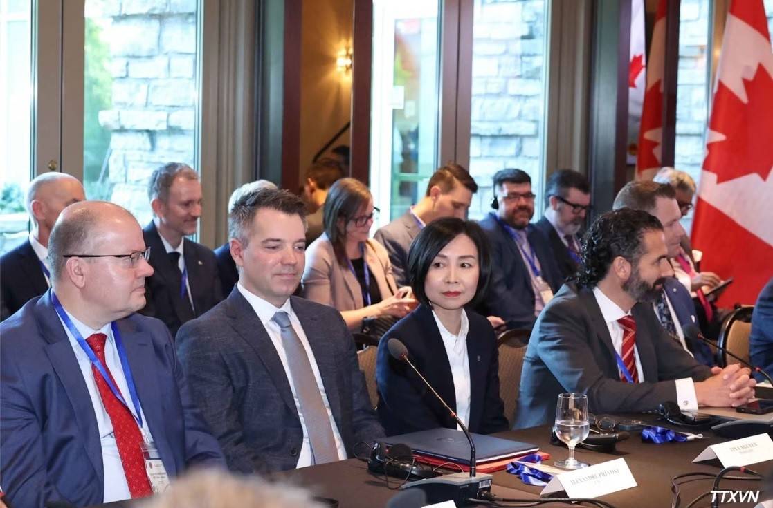Các đại biểu tham dự Tọa đàm cấp cao doanh nghiệp Việt Nam-Canada. (Ảnh: TTXVN)