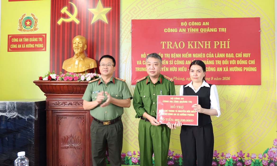 Công an tỉnh Quảng Trị chung tay giúp đồng đội vượt qua bệnh hiểm nghèo