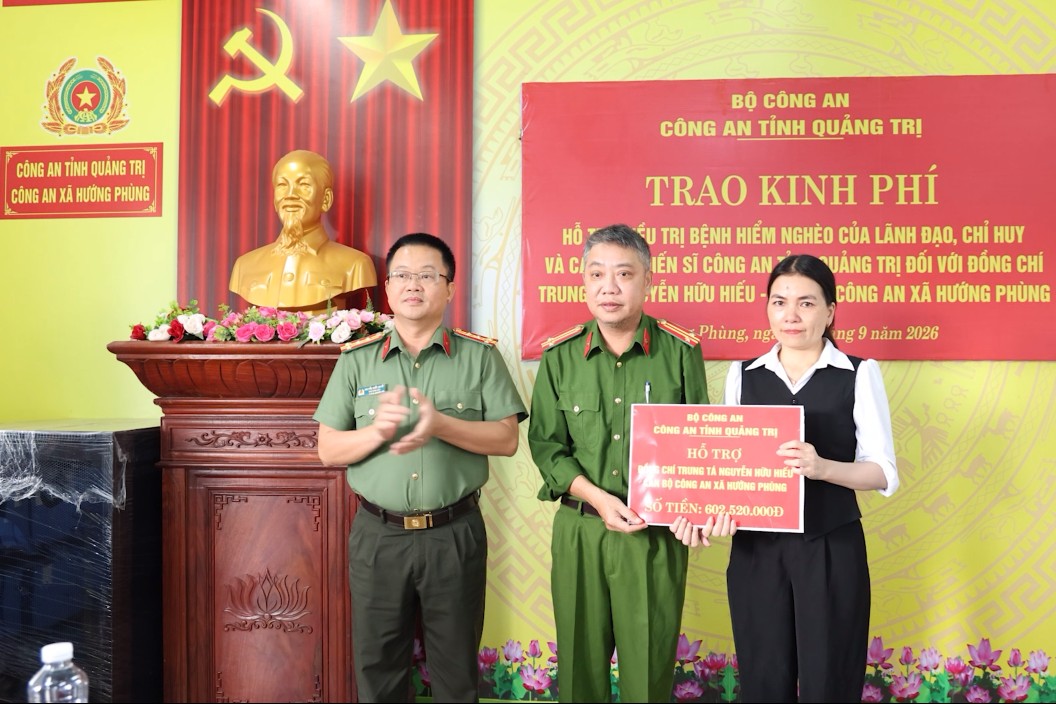 Công an tỉnh Quảng Trị chung tay giúp đồng đội vượt qua bệnh hiểm nghèo