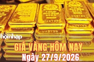 Giá vàng hôm nay 27/9/2026: Tuần qua, giá vàng thế giới giảm sâu
