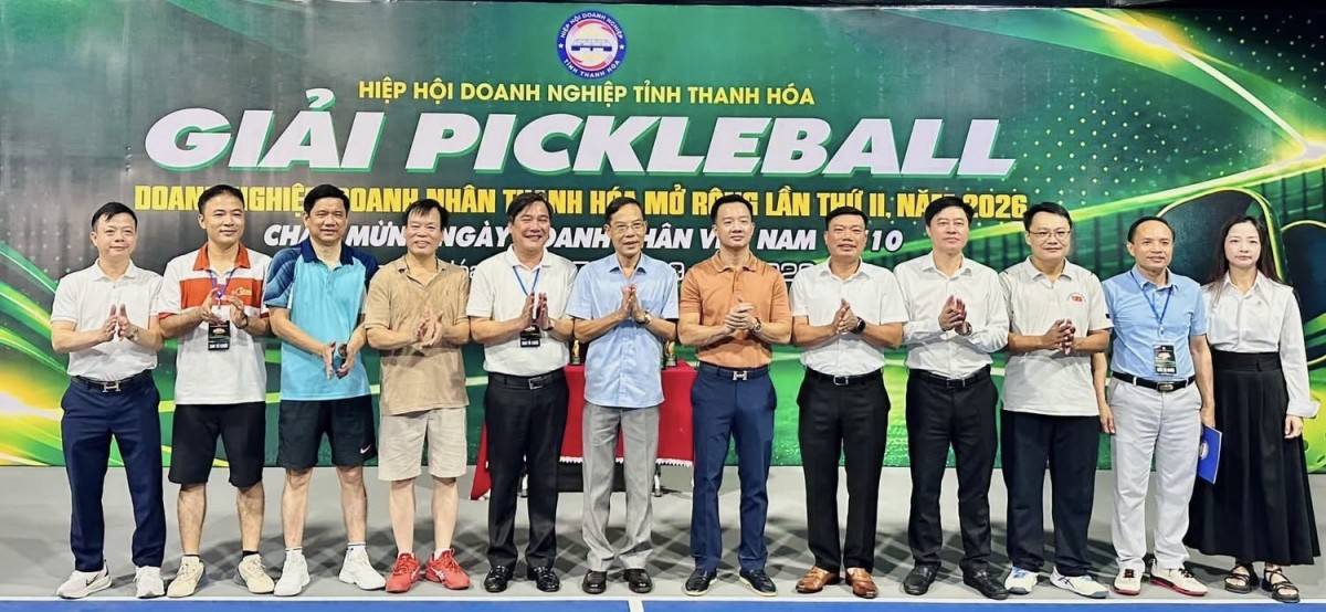 Sôi động Giải Pickleball doanh nghiệp, doanh nhân Thanh Hóa mở rộng lần thứ II