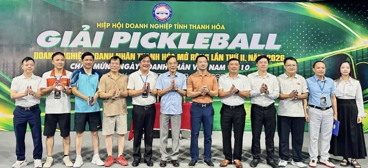 Sôi động Giải Pickleball doanh nghiệp, doanh nhân Thanh Hóa mở rộng lần thứ II