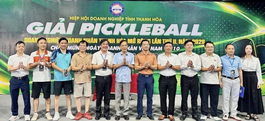 Sôi động Giải Pickleball doanh nghiệp, doanh nhân Thanh Hóa mở rộng lần thứ II