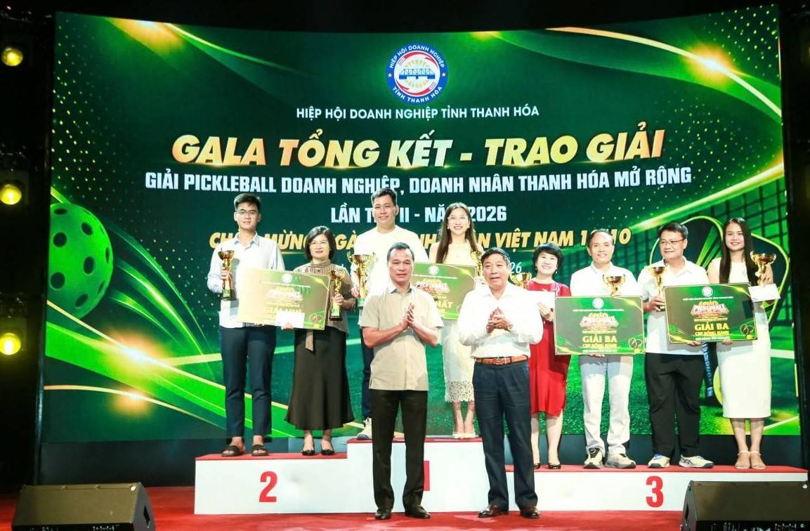 Gala Tổng kết và trao Giải Pickleball doanh nghiệp, doanh nhân Thanh Hóa mở rộng lần thứ II