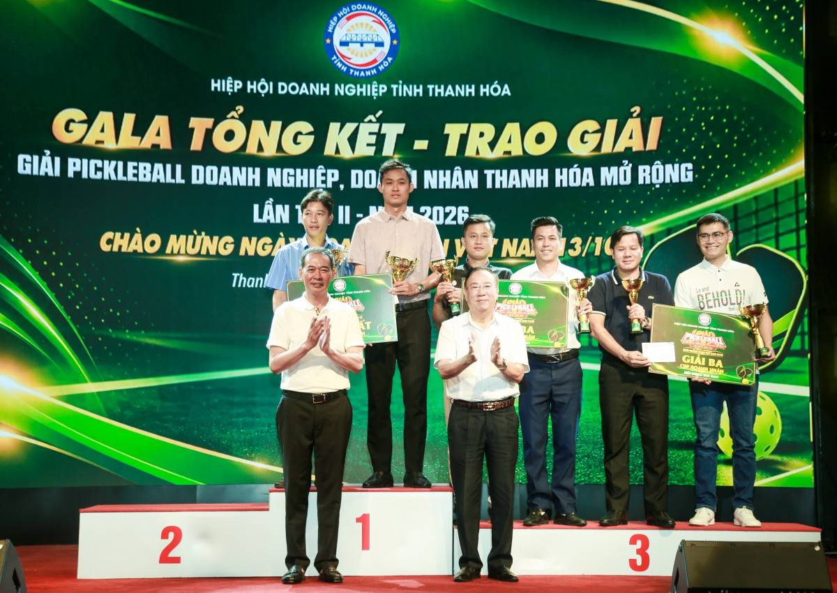 Gala Tổng kết và trao Giải Pickleball doanh nghiệp, doanh nhân Thanh Hóa mở rộng lần thứ II