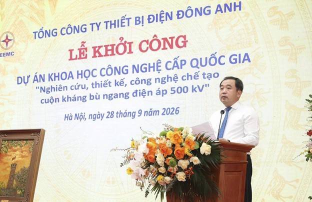 EEMC khởi công dự án chế tạo cuộn kháng bù ngang 500 kV