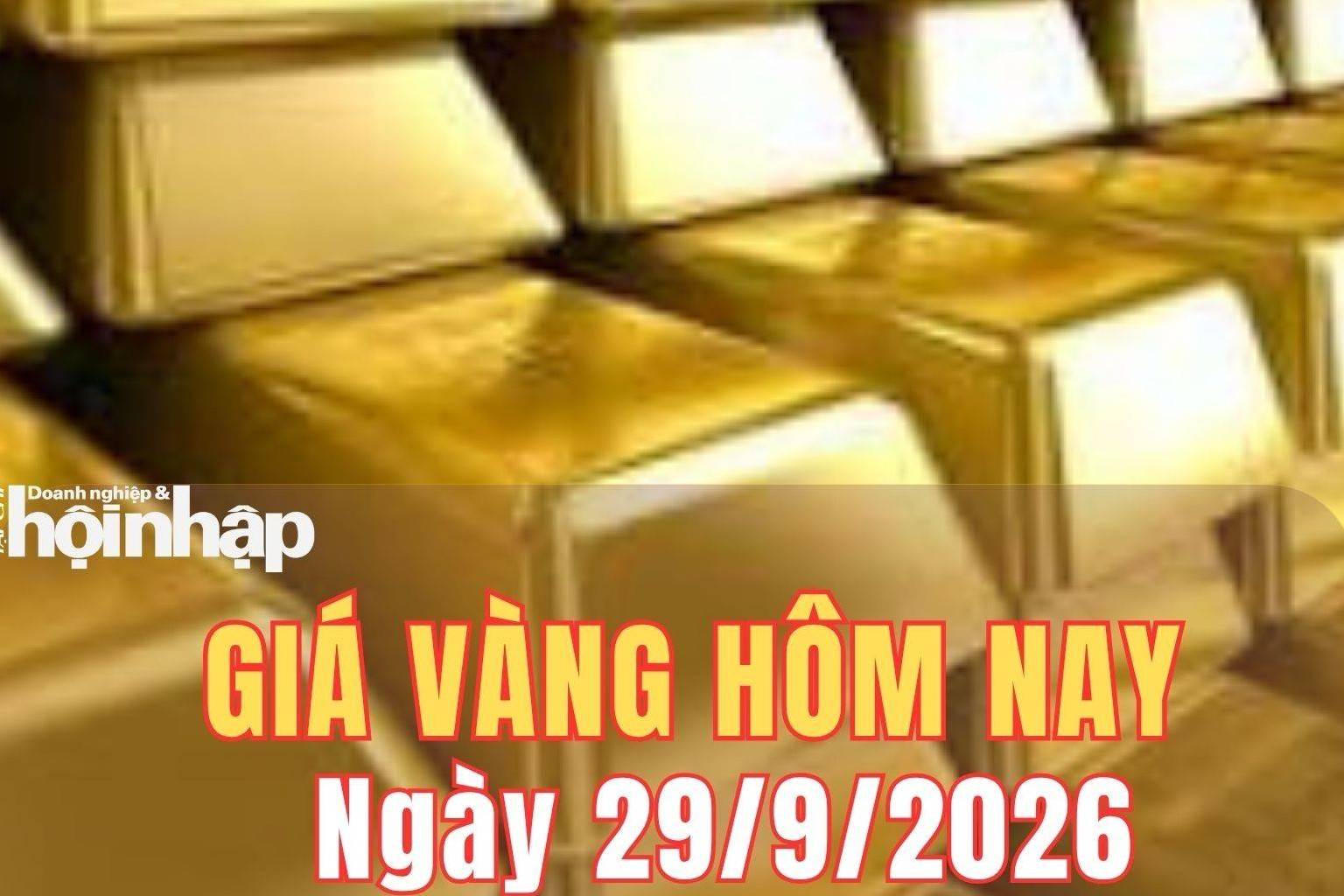 Giá vàng hôm nay 29/9/2026: Vàng thế giới lao dốc, áp lực giảm gia tăng