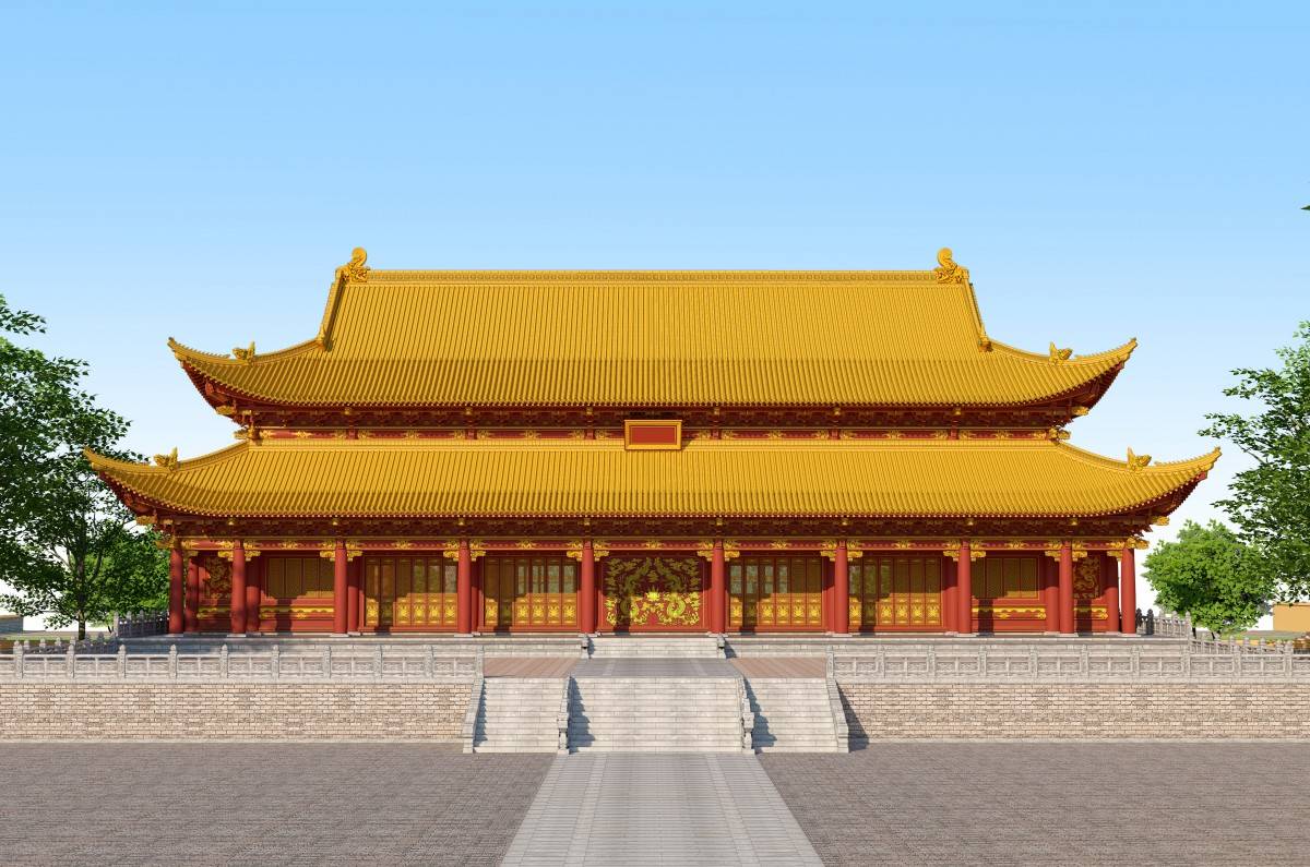 Hình ảnh 3D phương án  bảo quản, tu bổ, phục hồi Điện Kính Thiên