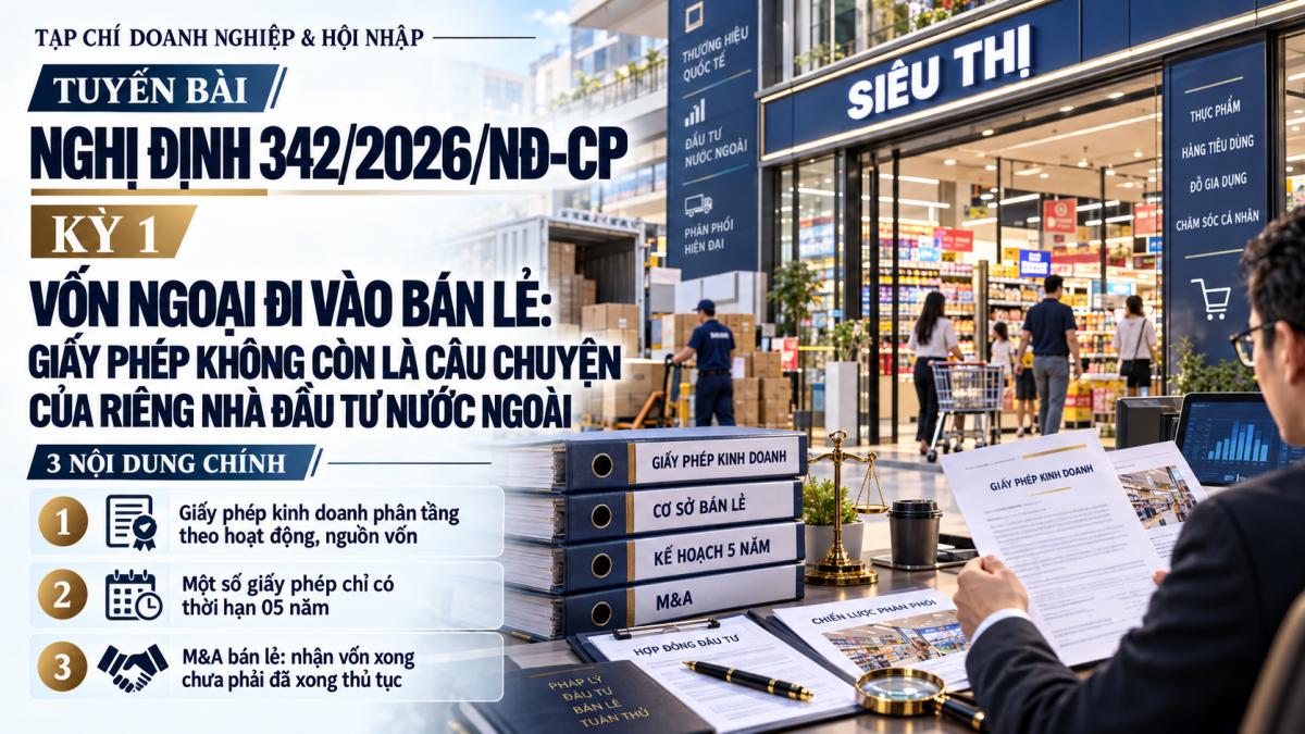 Nghị định 342/2026/NĐ-CP: “Luật chơi” mới cho bán lẻ, phân phối có vốn nước ngoài