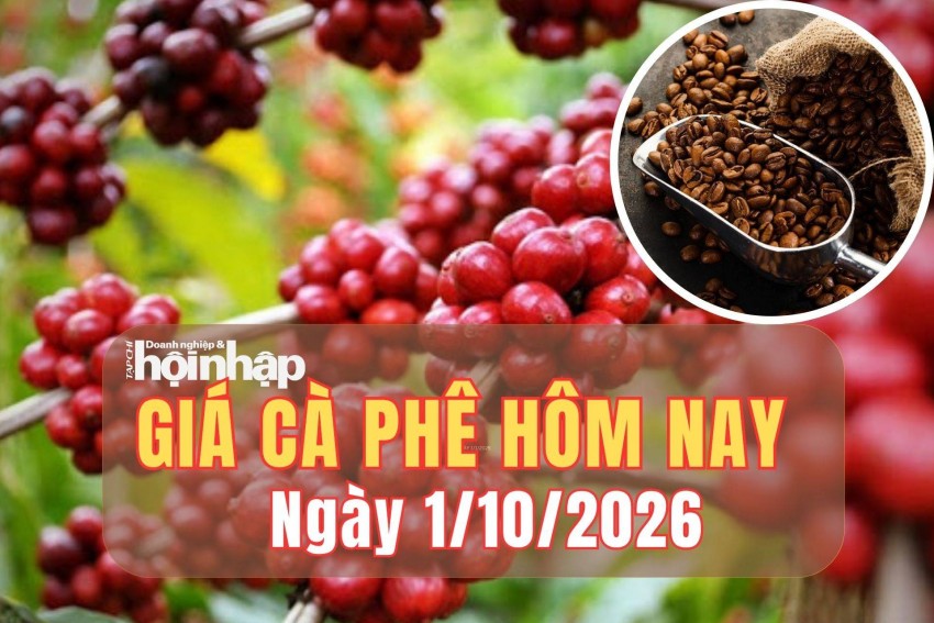 Giá cà phê hôm nay 1/10/2026: Giá cà phê Tây Nguyên giảm nhẹ, thế giới đồng loạt tăng - Tạp chí Doanh nghiệp và Hội nhập