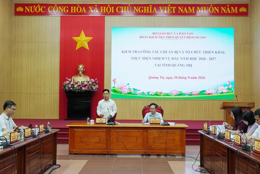 Bộ Giáo dục và Đào tạo kiểm tra công tác chuẩn bị năm học 2026 - 2027 tại Quảng Trị