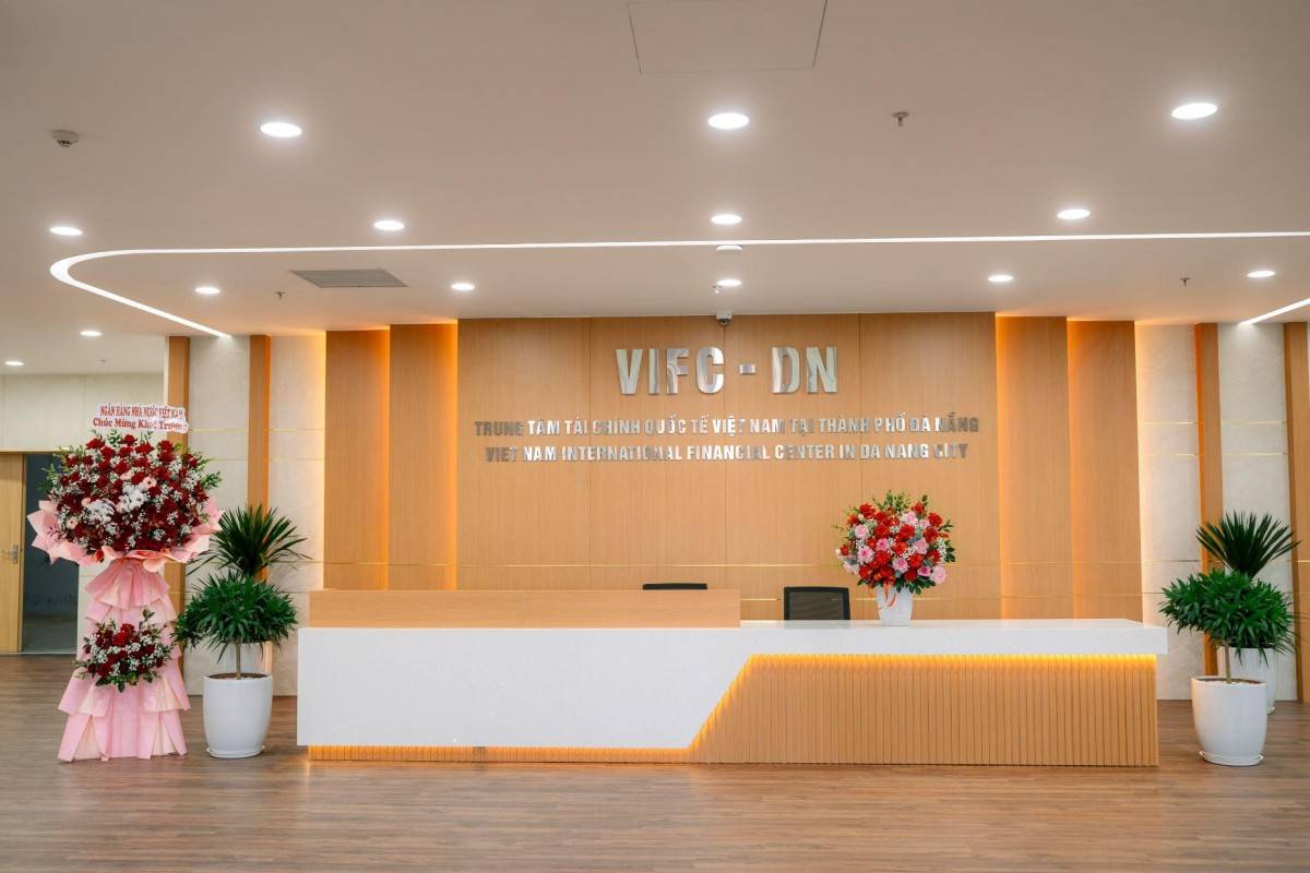 Không gian làm việc tại Trung tâm Tài chính quốc tế Việt Nam tại thành phố Đà Nẵng.
