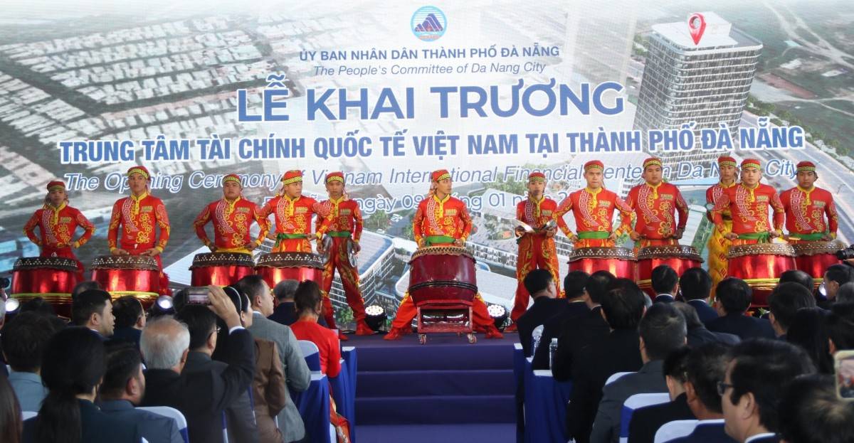 Lễ khai trương Trung tâm Tài chính quốc tế Việt Nam tại thành phố Đà Nẵng ngày 9/1/2026 - Nguồn ảnh: VOV.