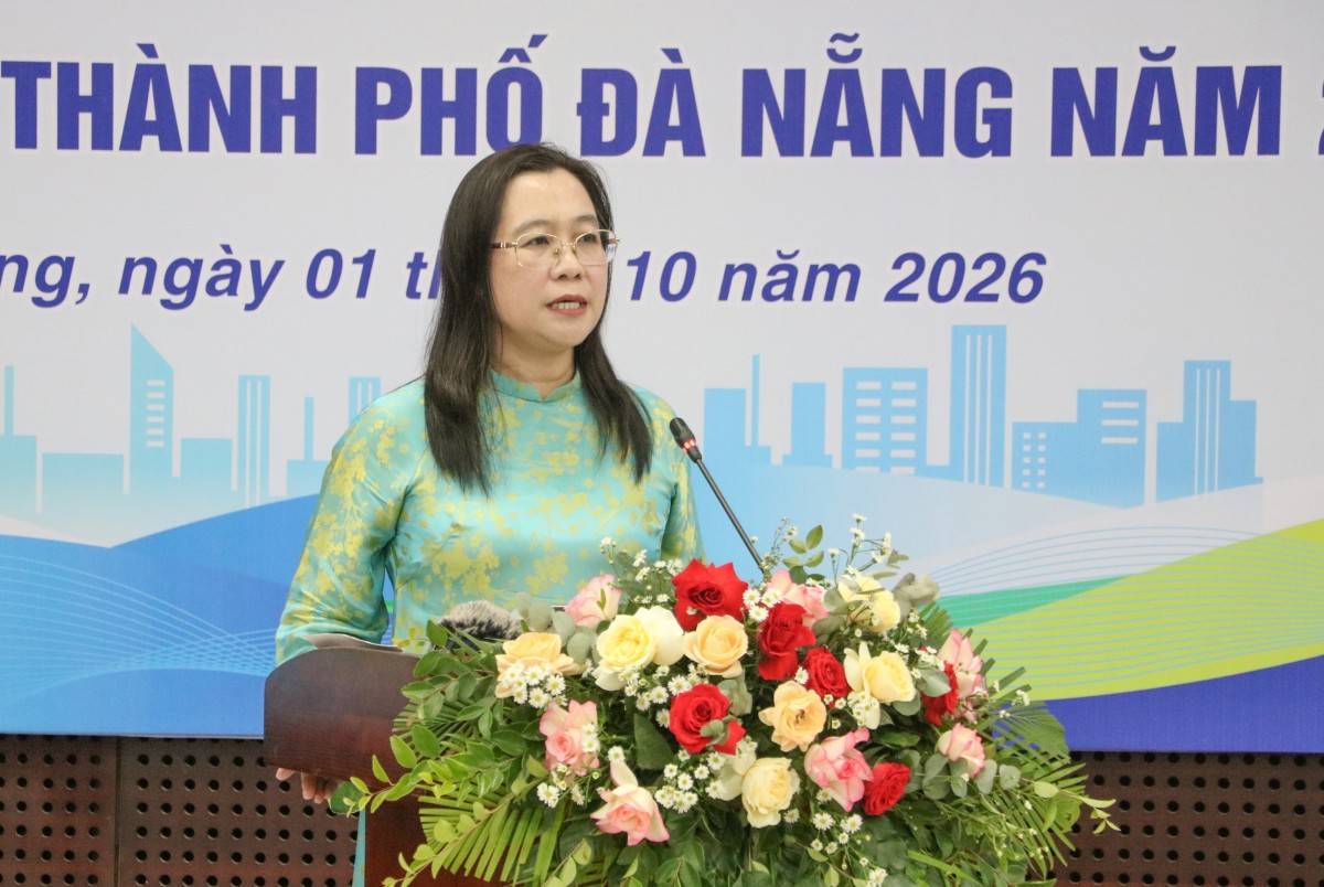 Bà Nguyễn Thu Phương, Phó Giám đốc Sở Văn hóa, Thể thao và Du lịch Đà Nẵng phát biểu tại hội nghị.