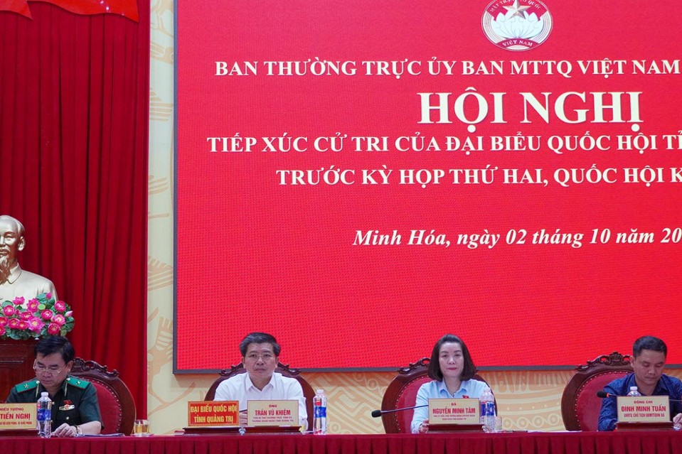 Quảng Trị: Cử tri xã Minh Hóa kiến nghị tháo gỡ nhiều vấn đề từ cơ sở