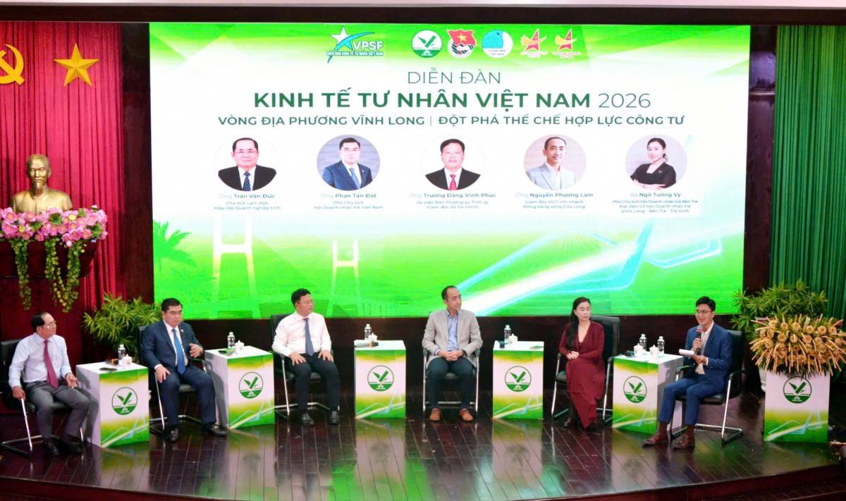Vòng đối thoại địa phương - Diễn đàn Kinh tế tư nhân Việt Nam 2026 diễn ra tại Vĩnh Long chiều ngày 2/10