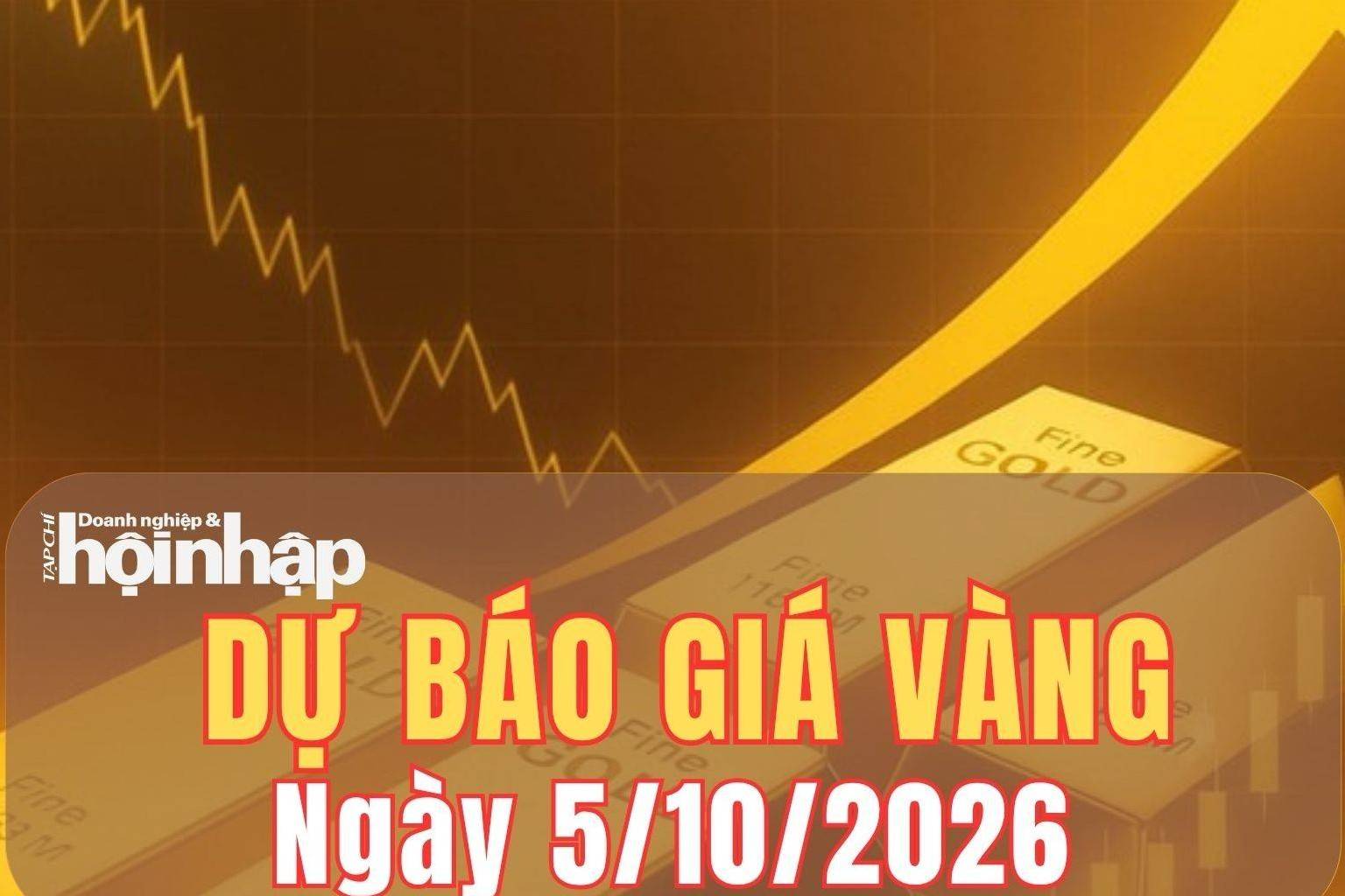 Dự báo giá vàng ngày mai 5/10/2026: Áp lực giảm chưa hạ nhiệt