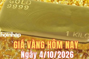 Giá vàng hôm nay 4/10/2026: Giá vàng trong nước và thế giới chốt tuần giảm mạnh