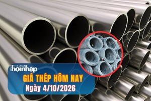 Giá thép hôm nay 4/10/2026: Quặng sắt giảm, thị trường Trung Quốc nghỉ lễ