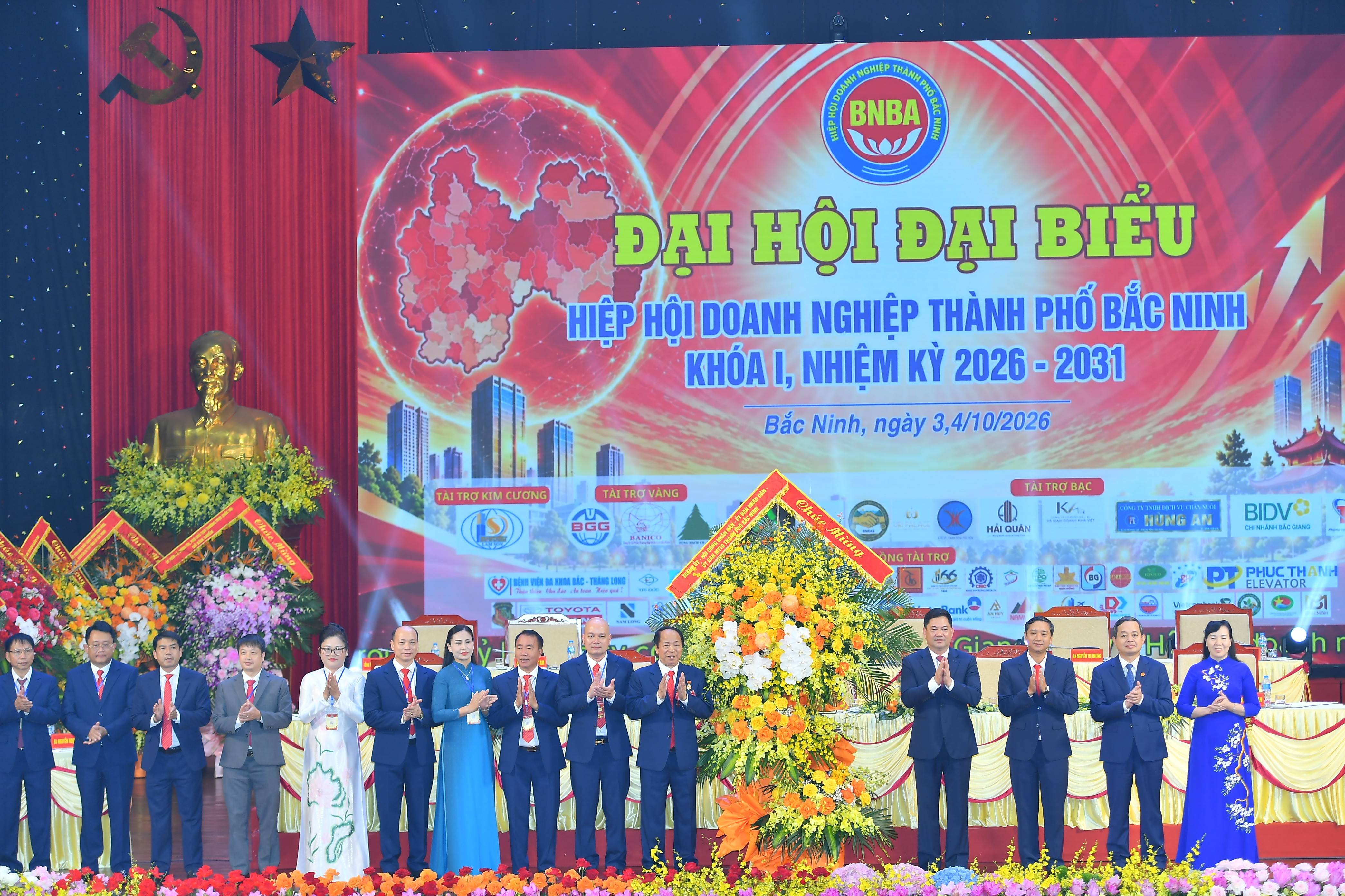 Ông Nguyễn Hồng Thái - Ủy viên Trung ương Đảng - Bí thư Thành ủy Bắc Ninh phát biểu chỉ đạo Đại hội (Ảnh Đan Trần)