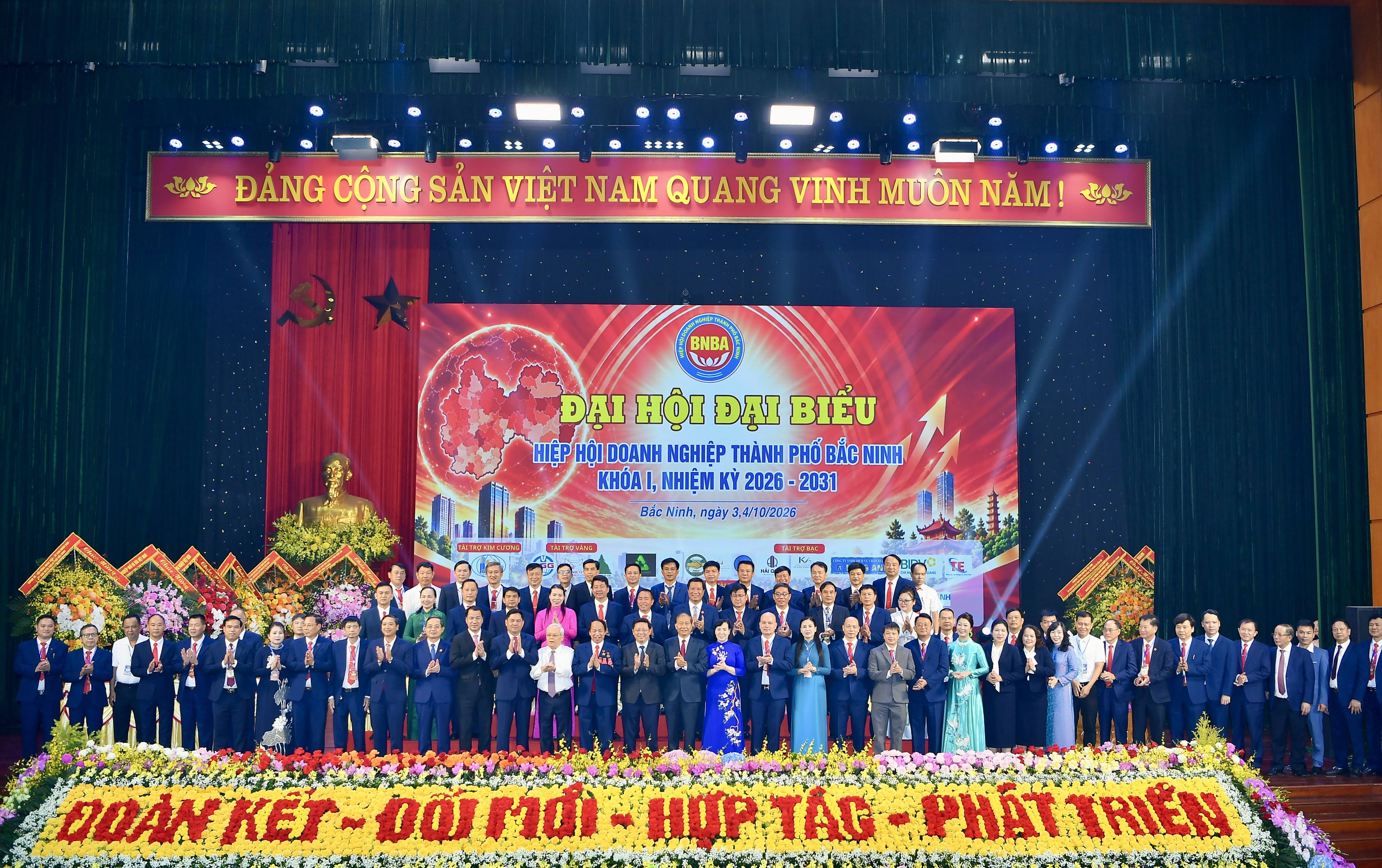 Ban chấp hành Hiệp hội Doanh nghiệp thành phố Bắc Ninh khóa I, nhiệm kỳ 2026 - 2031 ra mắt tại Đại hội