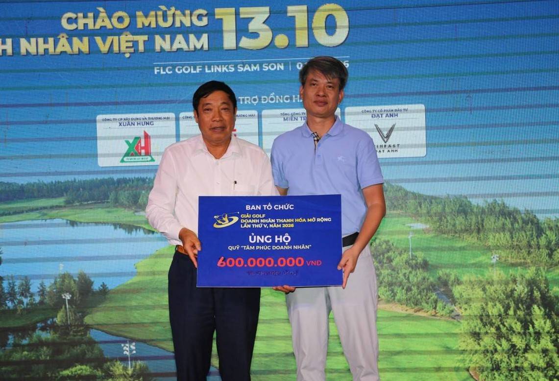 Giải Golf Doanh nhân Thanh Hóa 2026 gây quỹ 600 triệu đồng