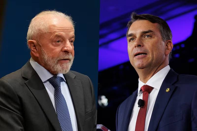 Đương kim Tổng thống Brazil thống Luiz Inacio Lula da Silva (trái) sẽ đối đầu với Thượng nghị sĩ đảng Tự do Flávio Bolsonaro (phải) trong vòng hai của cuộc bầu cử tổng thống ở quốc gia Nam Mỹ này 