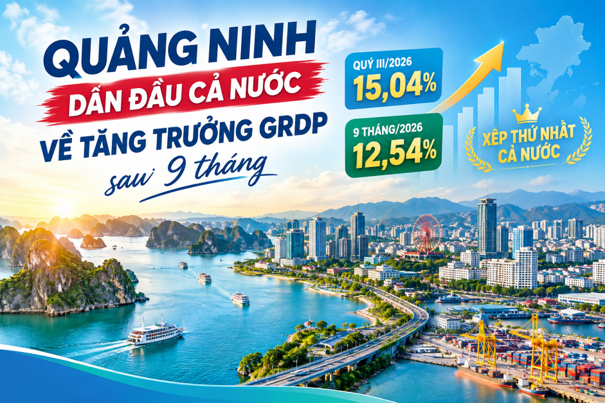 Quảng Ninh dẫn đầu cả nước về tăng trưởng GRDP sau 9 tháng
