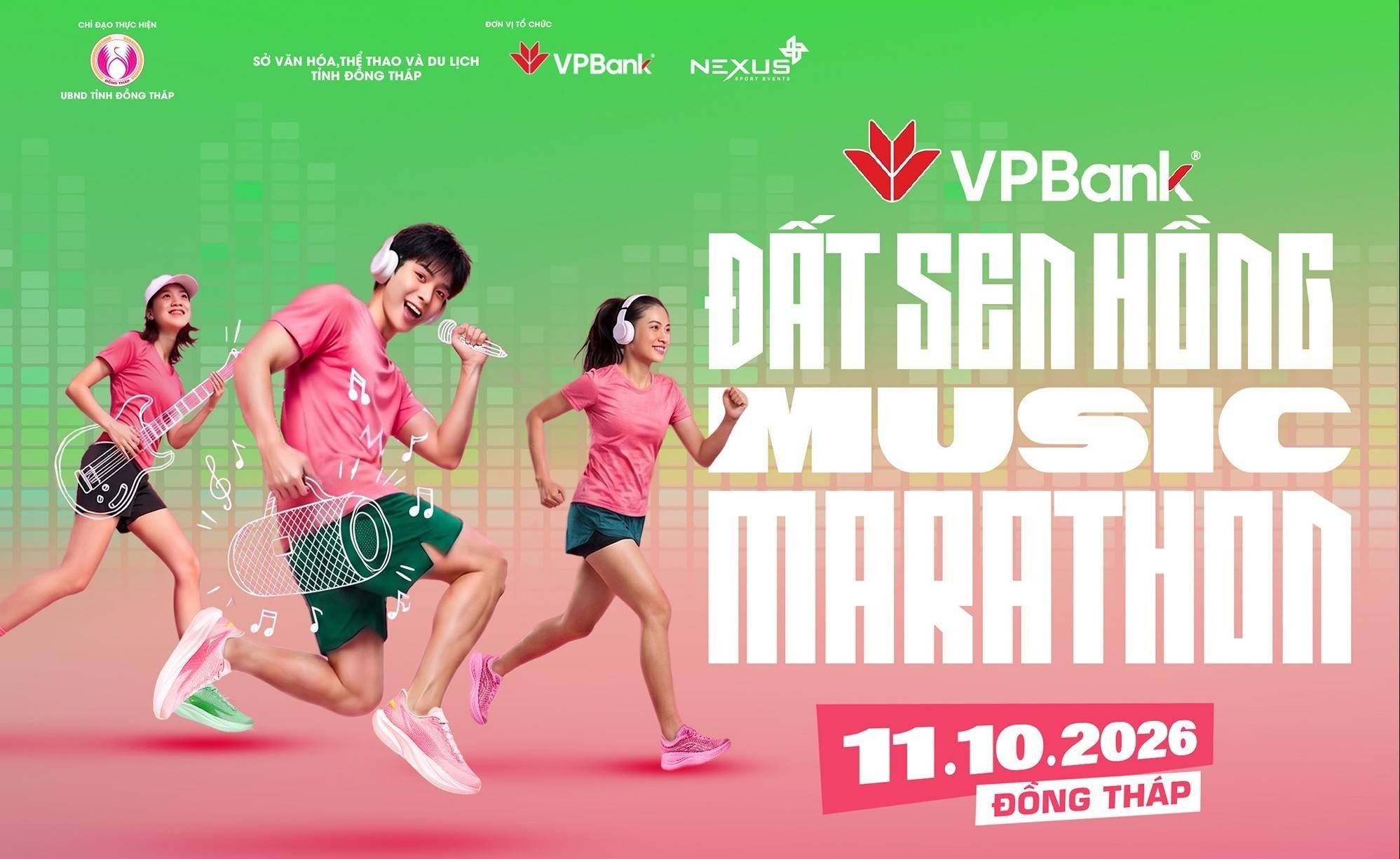 Hơn 15.500 runner về Đồng Tháp, VPBank Đất Sen Hồng Music Marathon 2026 xác lập cột mốc mới ở mùa thứ 5