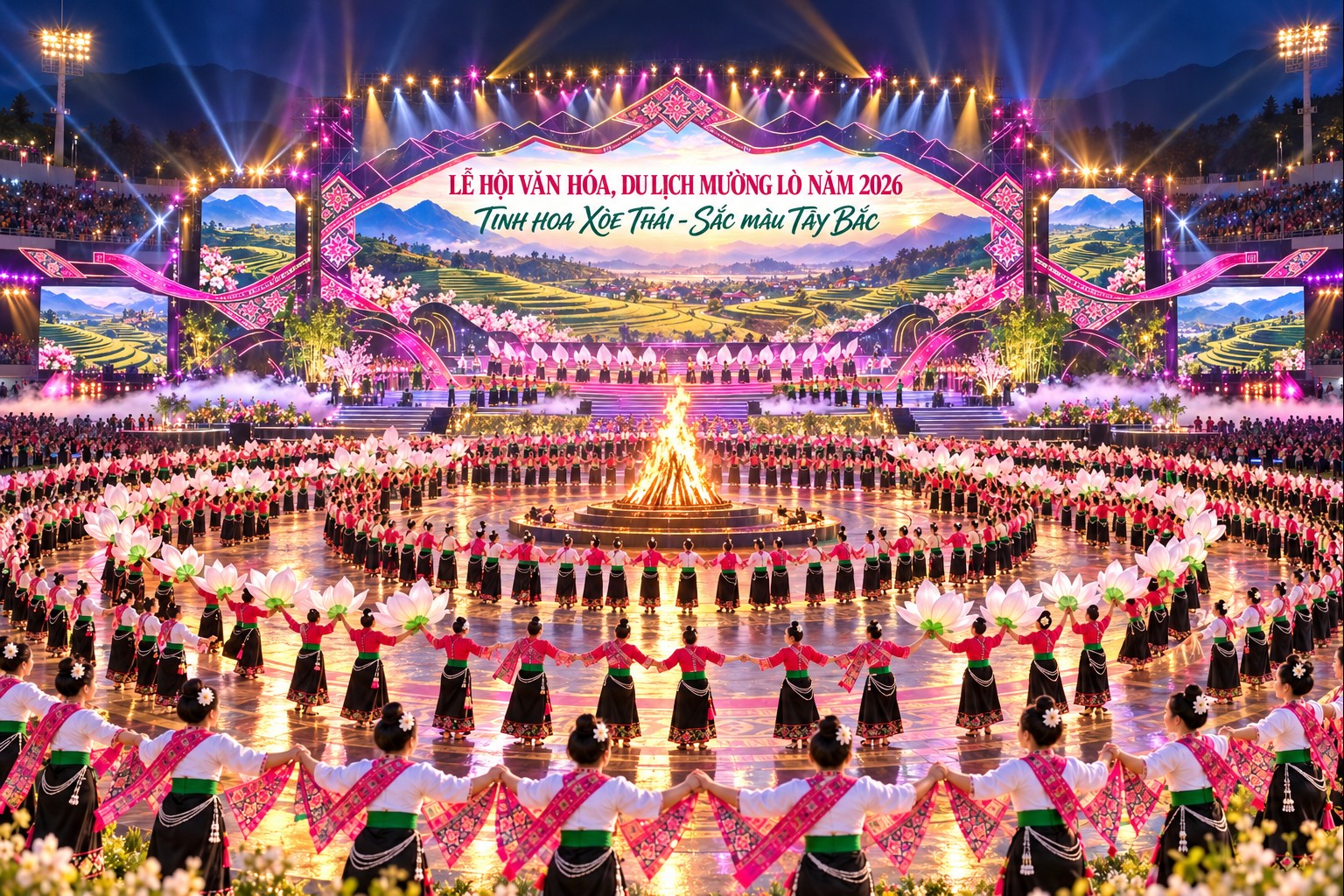Lễ hội Mường Lò 2026: Vòng Xòe nối dài di sản, mở rộng không gian du lịch Tây Bắc