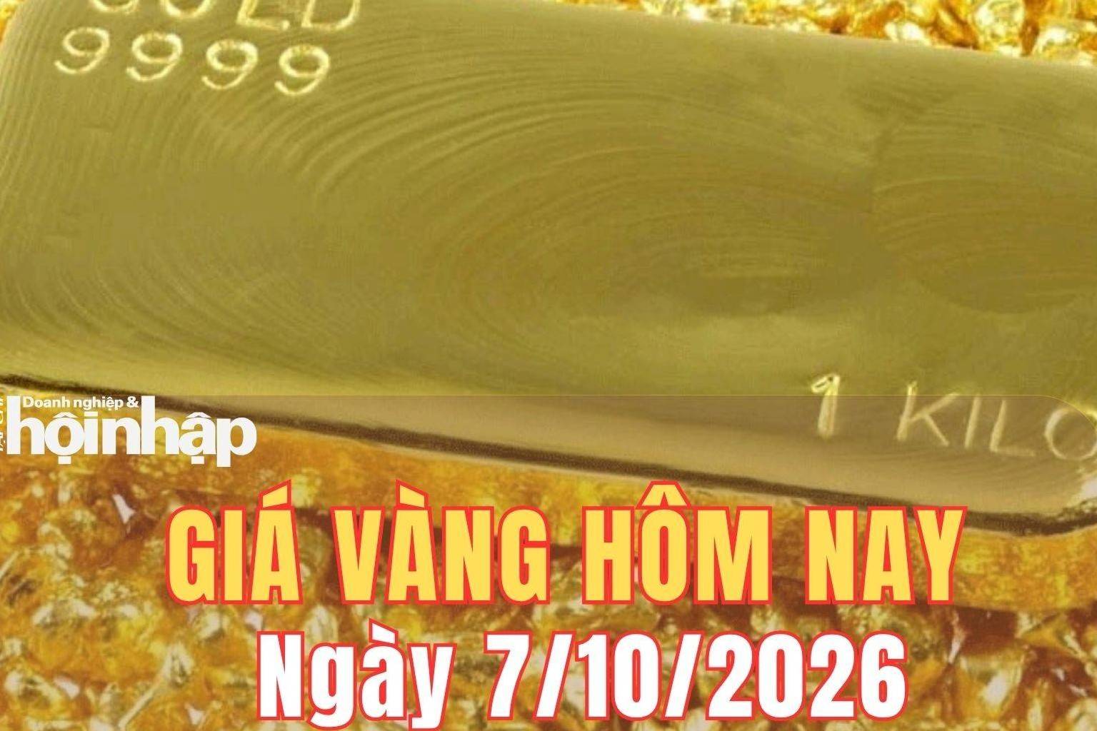Giá vàng hôm nay 6/10/2026: Giá vàng SJC tăng mạnh, thế giới quay đầu giảm