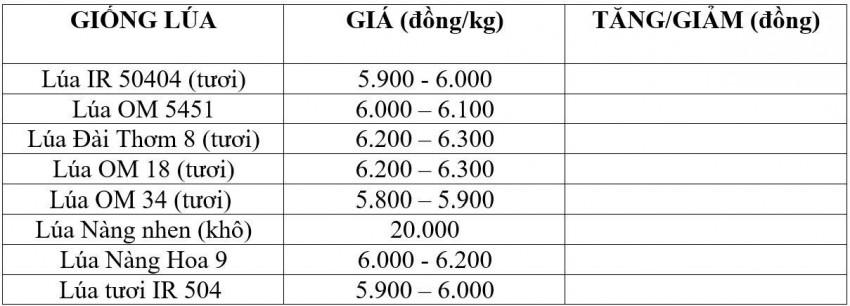 giá lúa gạo