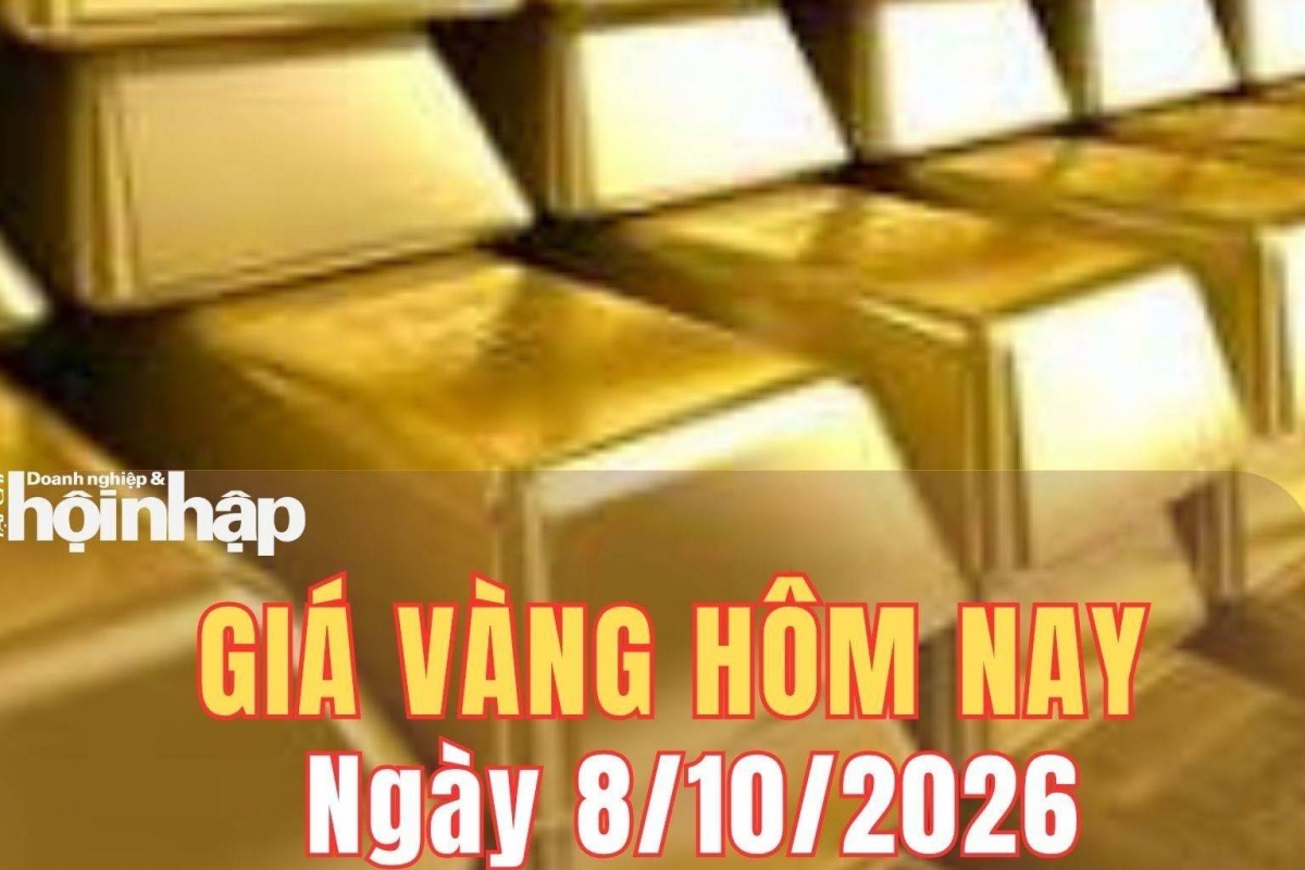 Giá vàng SJC giảm mạnh ngày 8/10/2026 do sức ép kép