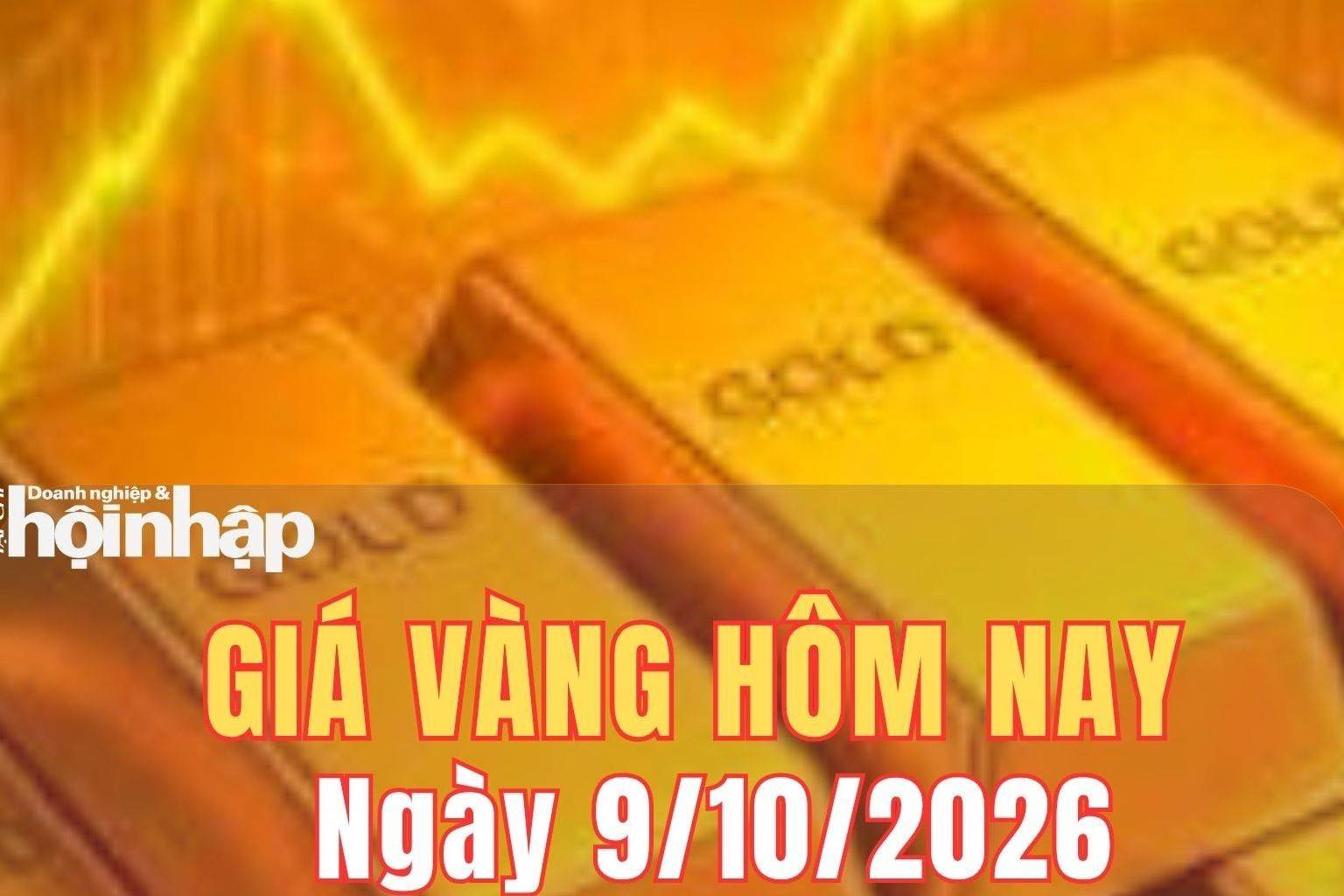 Giá vàng hôm nay 9/10/2026: Vàng SJC đi ngang, vàng nhẫn giảm mạnh