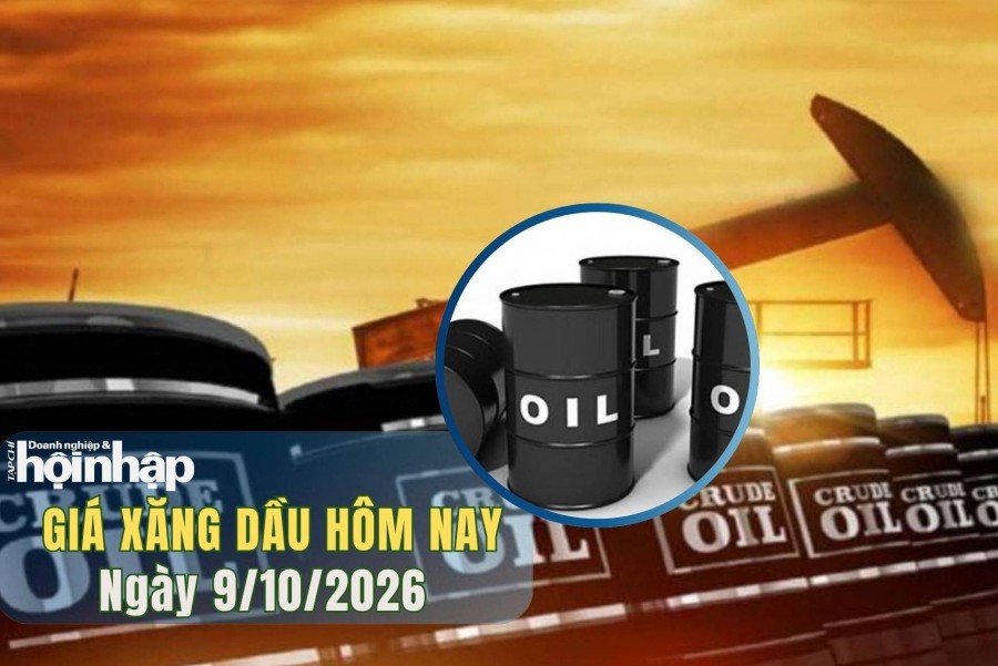 Giá xăng dầu hôm nay 9/10/2026: Dầu thế giới tăng mạnh, diesel trong nước giảm