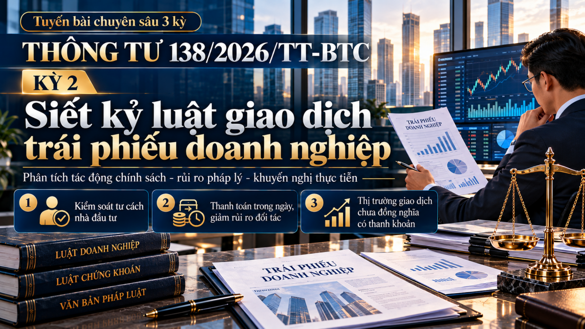Thông tư 138/2026/TT-BTC (Kỳ 2): Siết giao dịch trái phiếu, doanh nghiệp cần lưu ý gì?