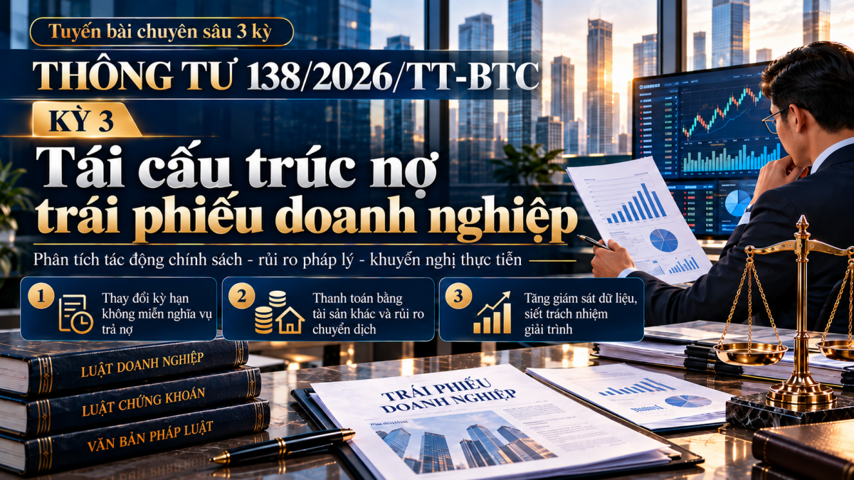 Thông tư 138/2026/TT-BTC (Kỳ 3): Tái cấu trúc nợ trái phiếu và trách nhiệm pháp lý của doanh nghiệp
