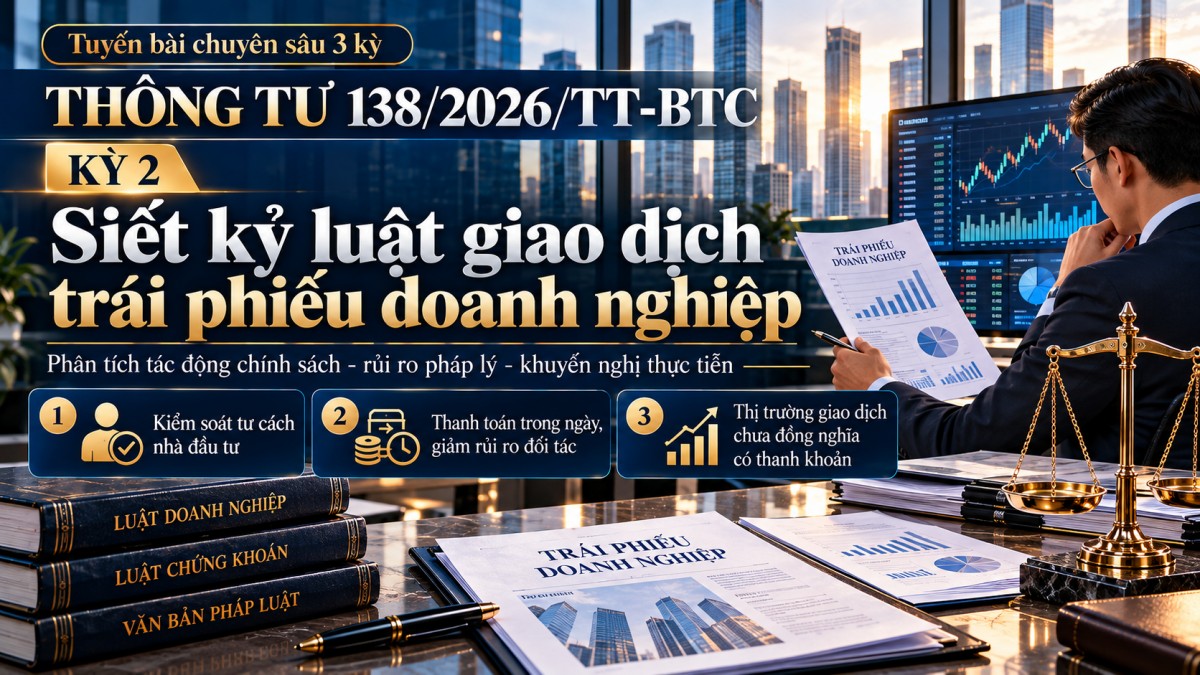 Thông tư 138/2026/TT-BTC (kỳ 2): Siết giao dịch trái phiếu, doanh nghiệp cần lưu ý gì?
