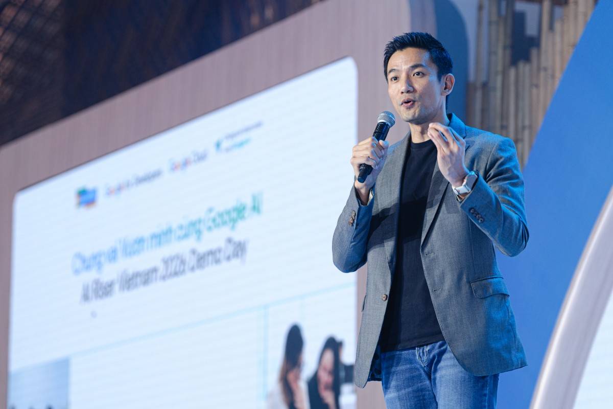 Ông Marc Woo, Tổng Giám đốc Google Việt Nam phát biểu tại sự kiện