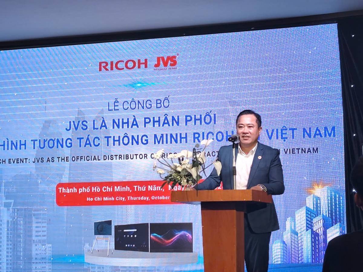 JVS trở thành nhà phân phối màn hình tương tác của RICOH tại Việt Nam