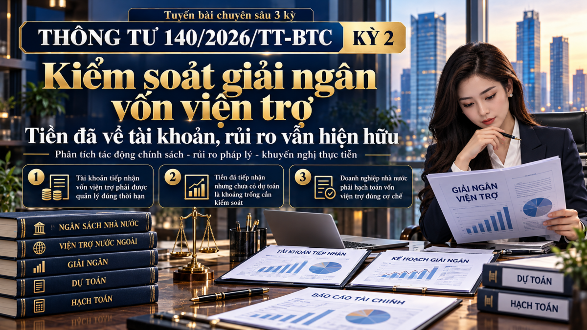 Thông tư 140/2026/TT-BTC (Kỳ 2): Kiểm soát giải ngân vốn viện trợ, doanh nghiệp cần lưu ý gì?