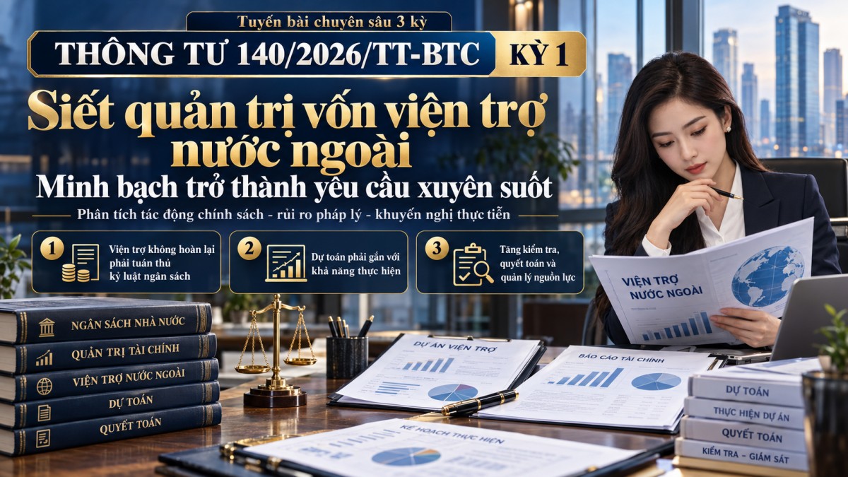 Thông tư 140/2026/TT-BTC (Kỳ 1): Siết quản lý vốn viện trợ nước ngoài, doanh nghiệp cần lưu ý gì?