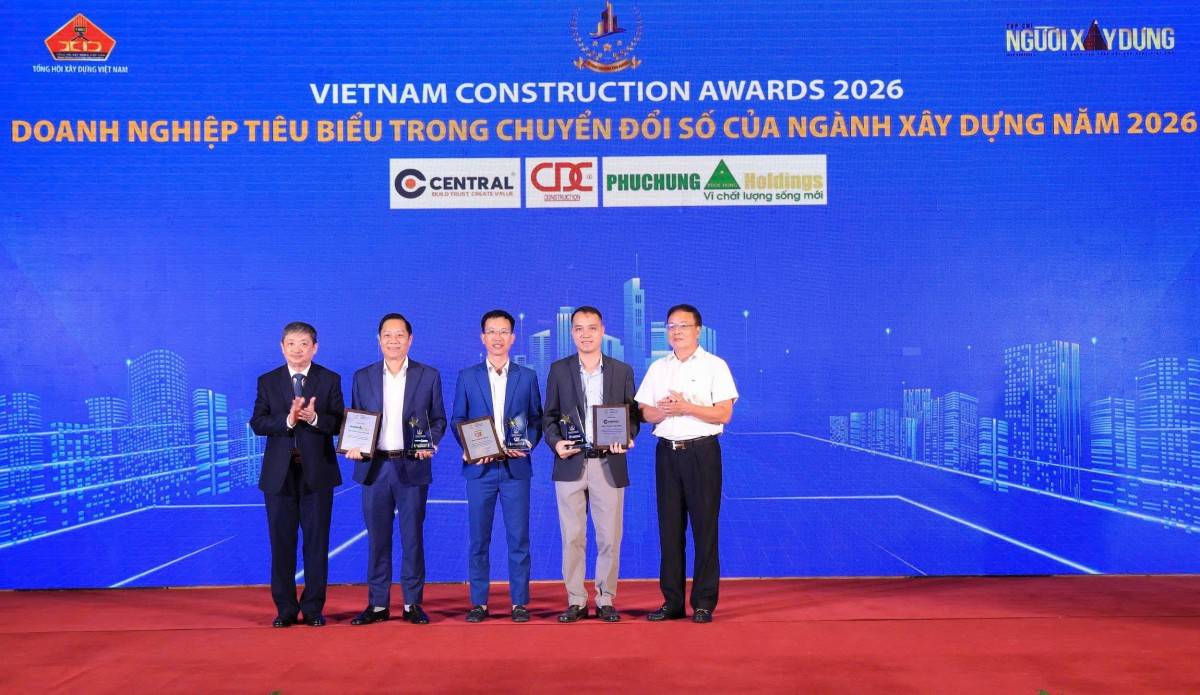 Phục Hưng Holdings nhận hai danh hiệu tại Vietnam Construction Awards 2026