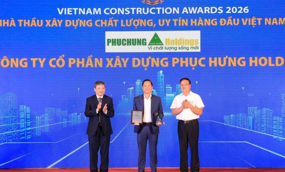 Phục Hưng Holdings nhận hai danh hiệu tại Vietnam Construction Awards 2026
