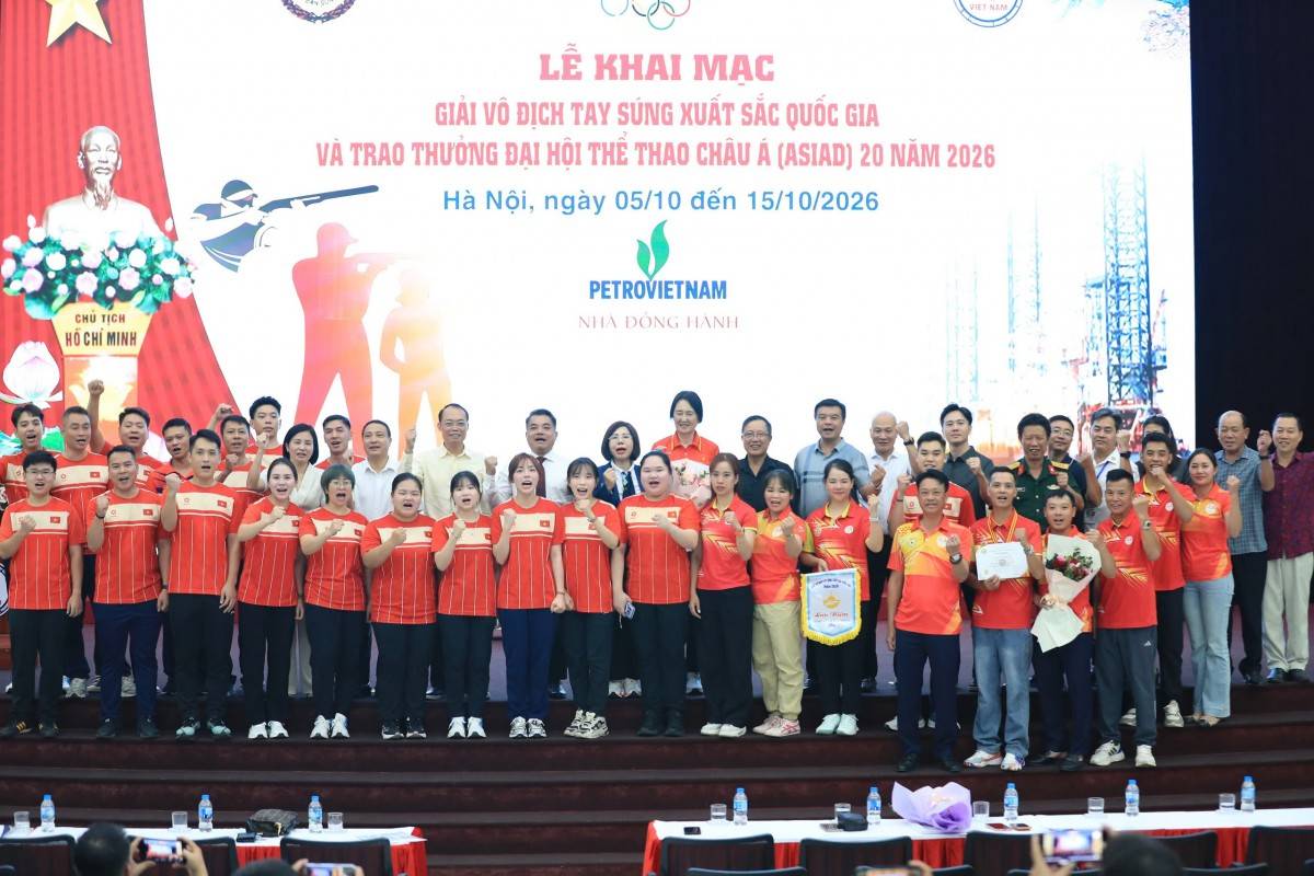 Liên đoàn Bắn súng Việt Nam vinh danh, trao thưởng các tay súng đạt thành tích tại ASIAD 20