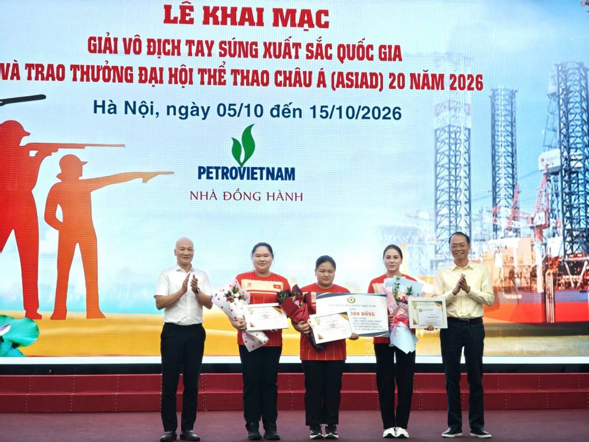 Liên đoàn Bắn súng Việt Nam vinh danh, trao thưởng các tay súng đạt thành tích tại ASIAD 20