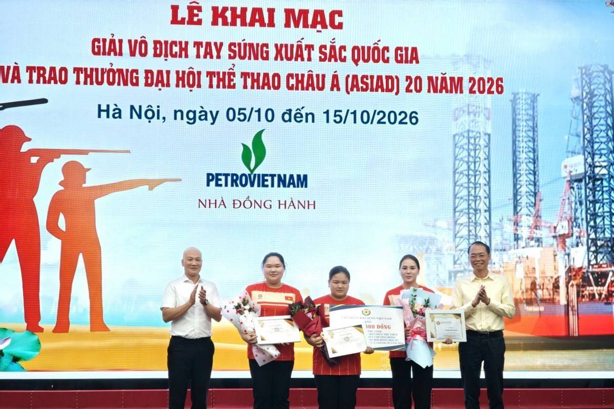 Liên đoàn Bắn súng Việt Nam vinh danh, trao thưởng các tay súng đạt thành tích tại ASIAD 20